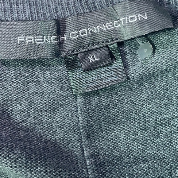 French Connection Gray and Pink Striped Sweater sz XL - Picture 2 of 5